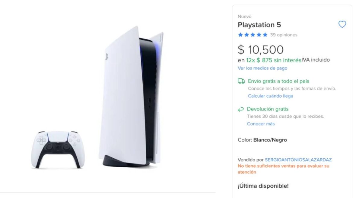 Piden en Mercado Libre 10 mil pesos por una PlayStation 5 y dan a cambio… UNA FOTO !!