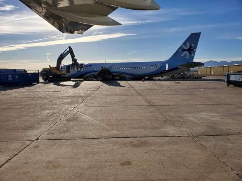 Aviones de Interjet son desmantelados en Arizona por impago a arrendadores